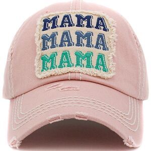 2/$30 Light Pink Mama Mama Mama Baseball Hat